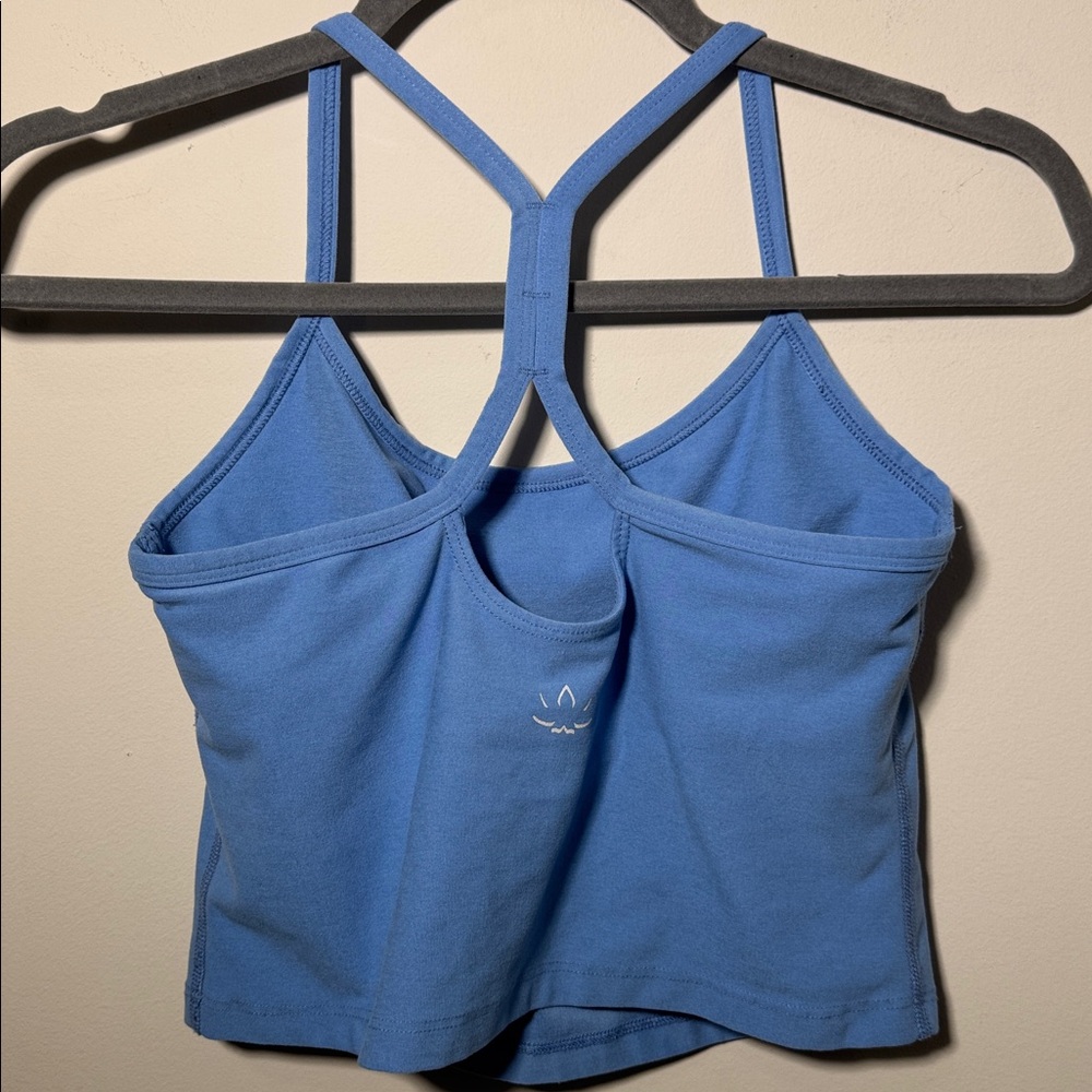 Beyond Yoga Spacedye Slim Racerback Cropped Tank in Blue - M - Picture 3 of 4